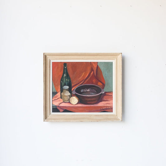 Still Life With Red Drape Oil Painting