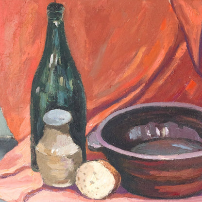 Still Life With Red Drape Oil Painting