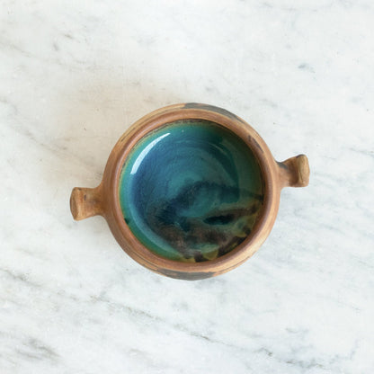 Stoneware Bowl with Chicken Stamp | Signed by Artist