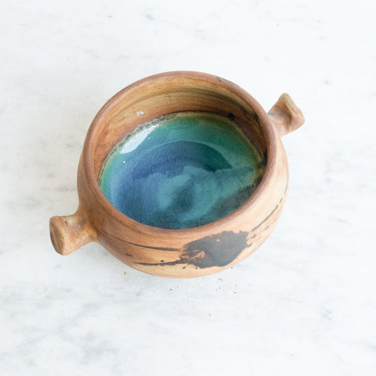 Stoneware Bowl with Chicken Stamp | Signed by Artist