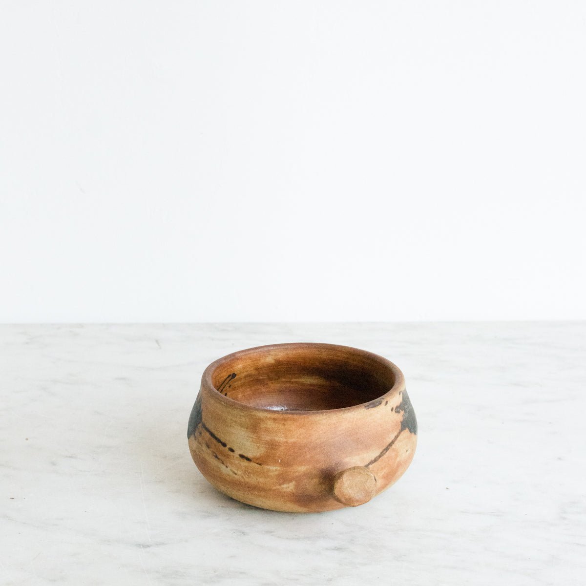 Stoneware Bowl with Chicken Stamp | Signed by Artist