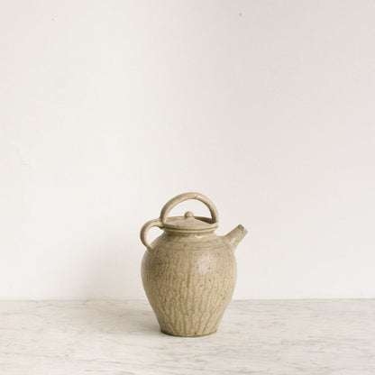 Stoneware Vessel With Lid