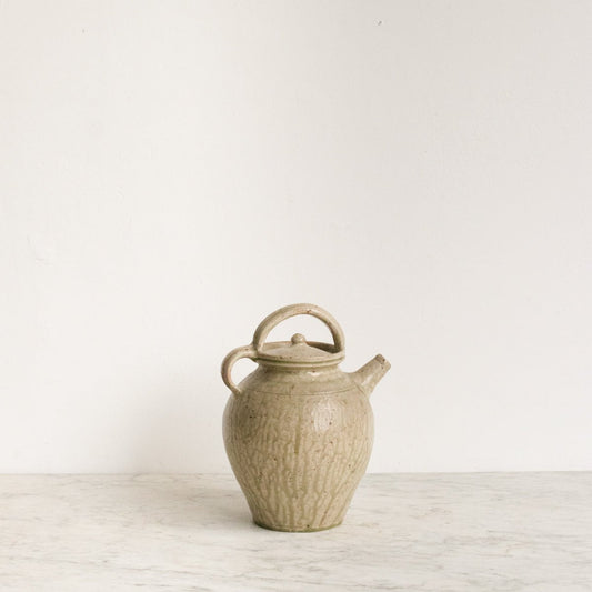 Stoneware Vessel With Lid
