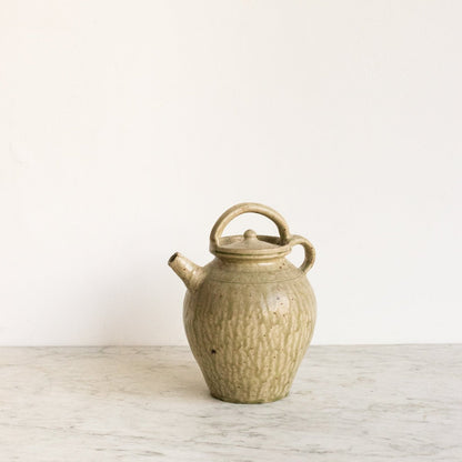 Stoneware Vessel With Lid