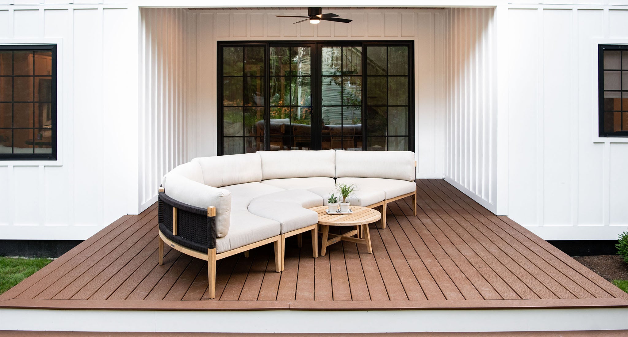 Santorini Teak & Rope Outdoor Daybed