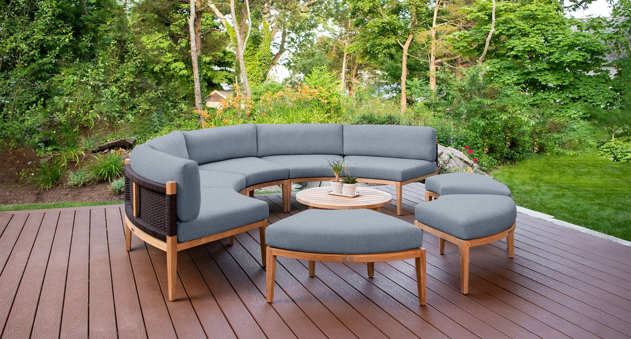 Santorini Teak & Rope Outdoor Daybed