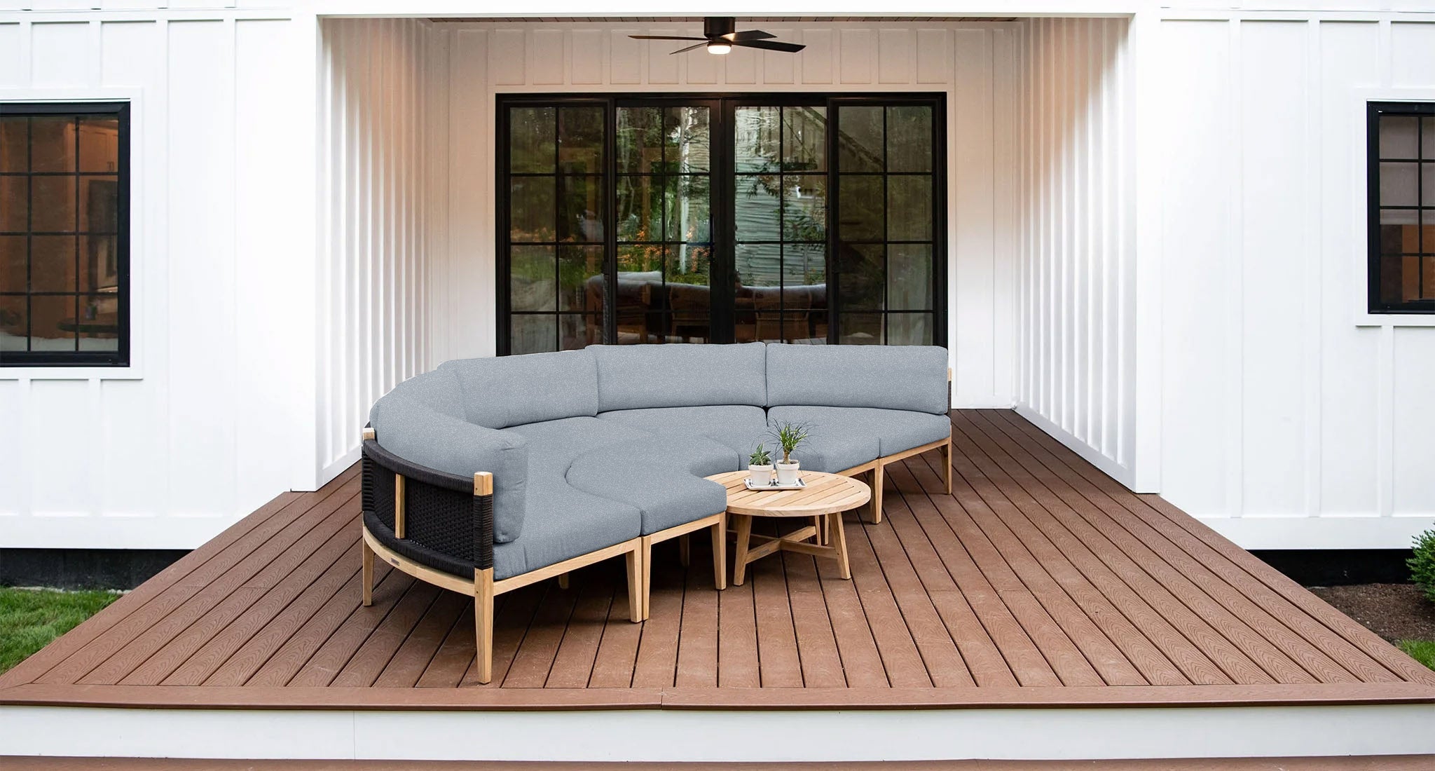Santorini Teak & Rope Outdoor Daybed