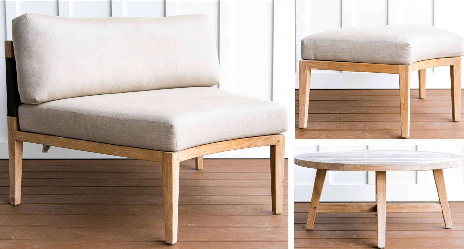 Santorini Teak & Rope Outdoor Daybed