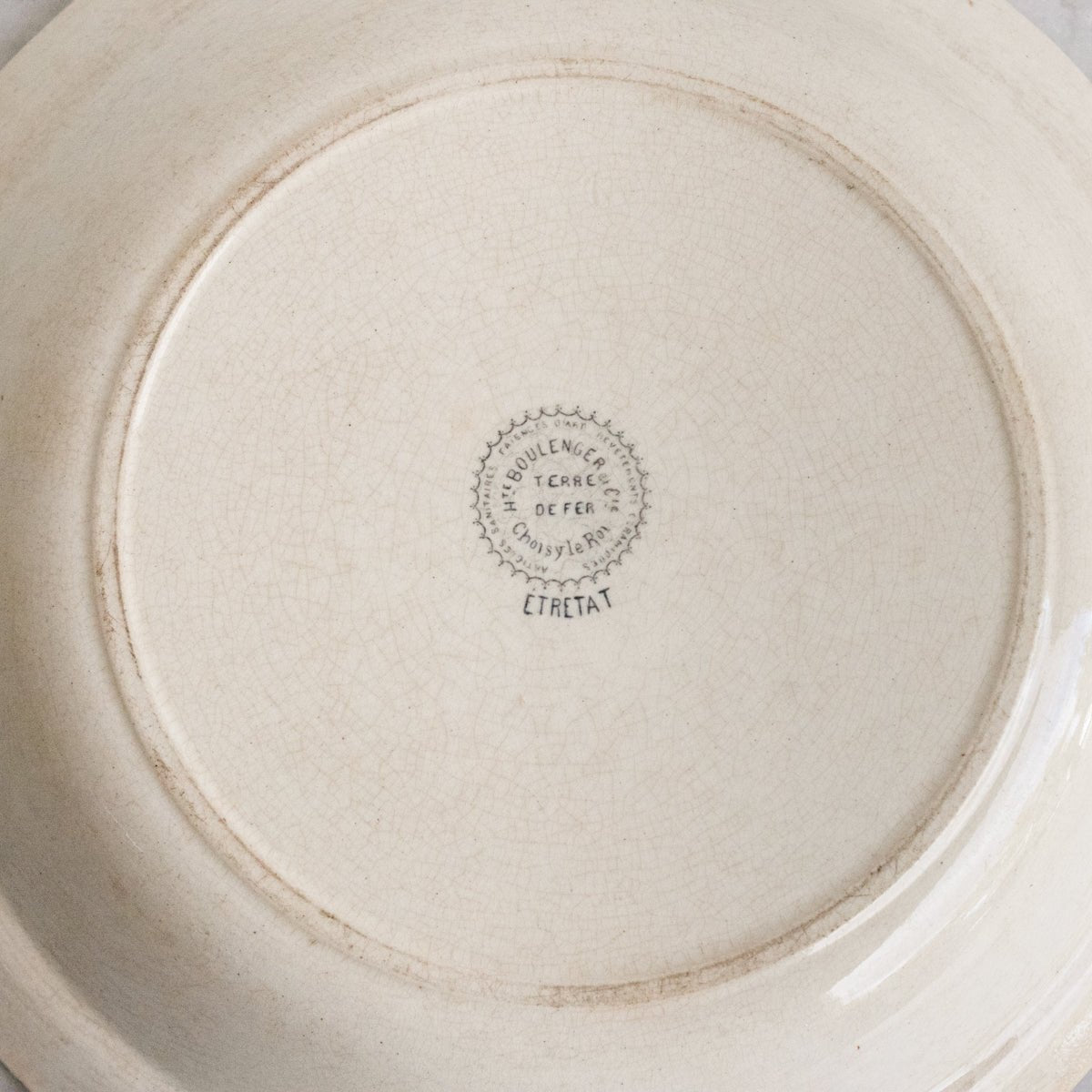 Transferware Serving Bowl & Christofle Serving Spoon