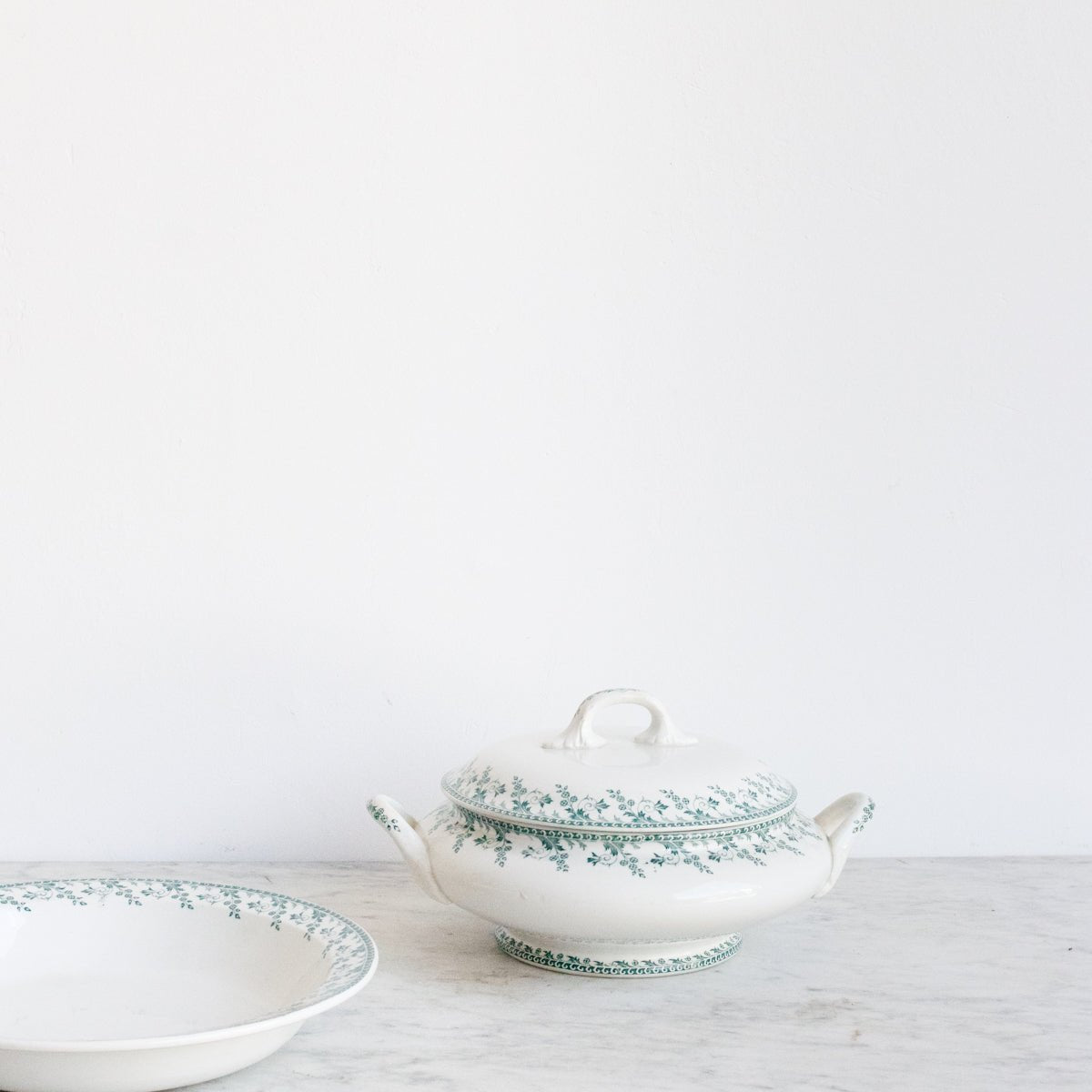 Transferware Tureen and Serving Bowl