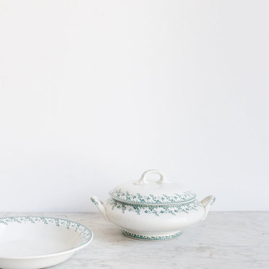 Transferware Tureen and Serving Bowl