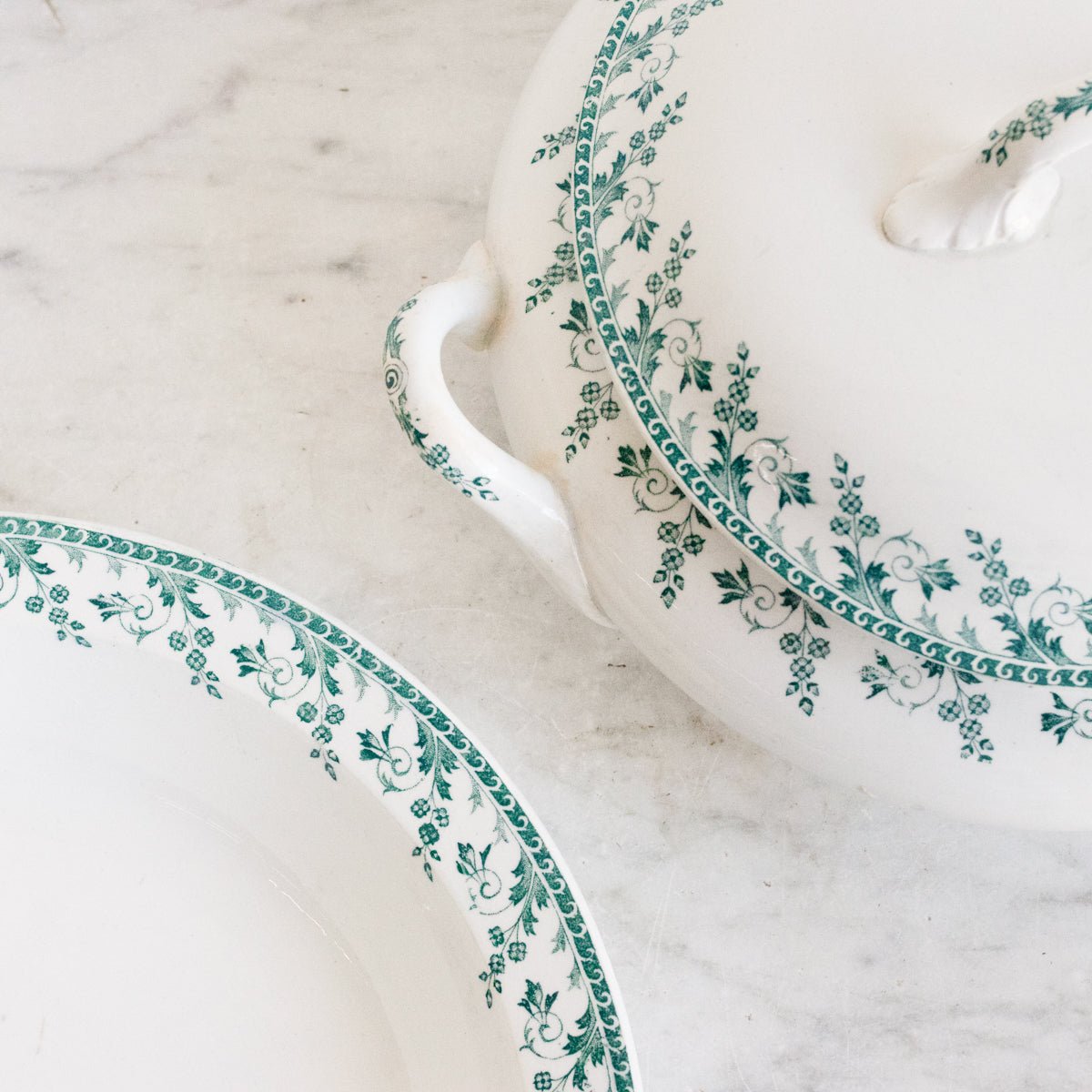 Transferware Tureen and Serving Bowl