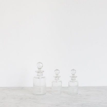 Trio Of Cut Crystal Vanity Bottles