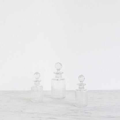 Trio Of Cut Crystal Vanity Bottles