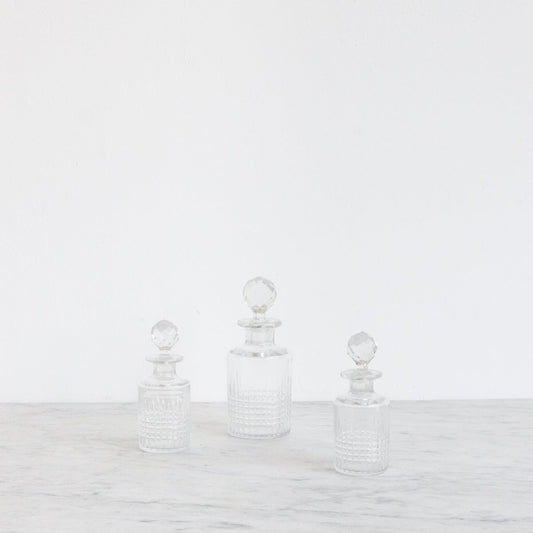 Trio Of Cut Crystal Vanity Bottles