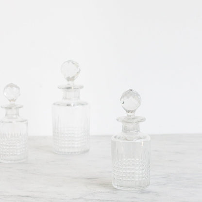 Trio Of Cut Crystal Vanity Bottles