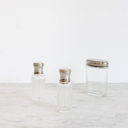 Trio Of Cut Glass Vanity Bottles
