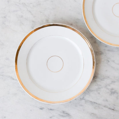 Trio Of Gold Rim Plates