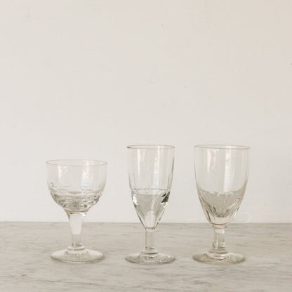 Trio of Hand Cut Glasses
