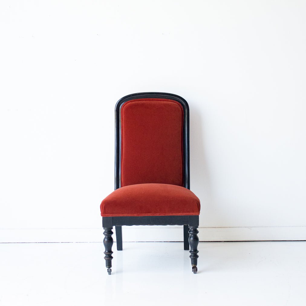 Velvet Napoleon III Chair