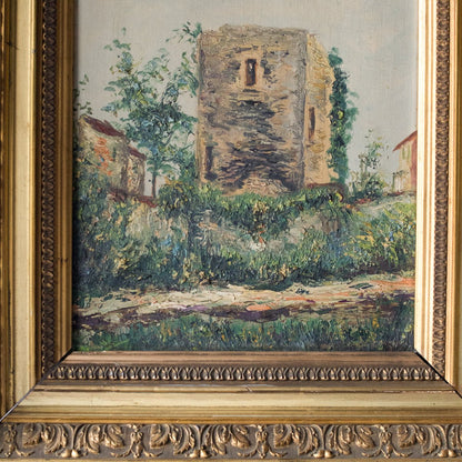 Village Path Landscape Oil Painting