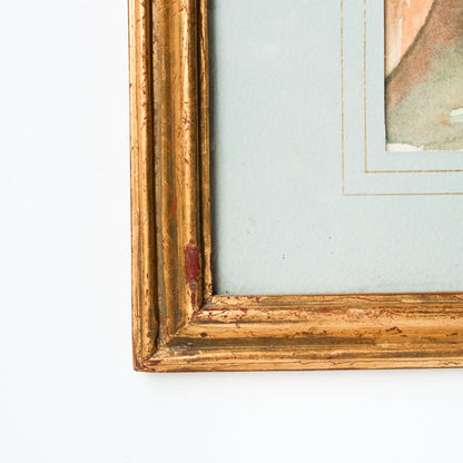 Village With Canal Watercolor Painting