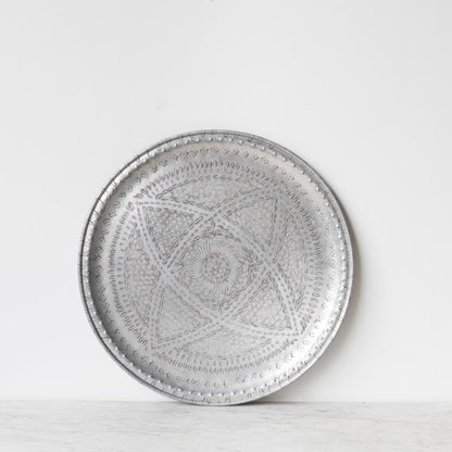 Vintage Aluminum Moroccan Tray