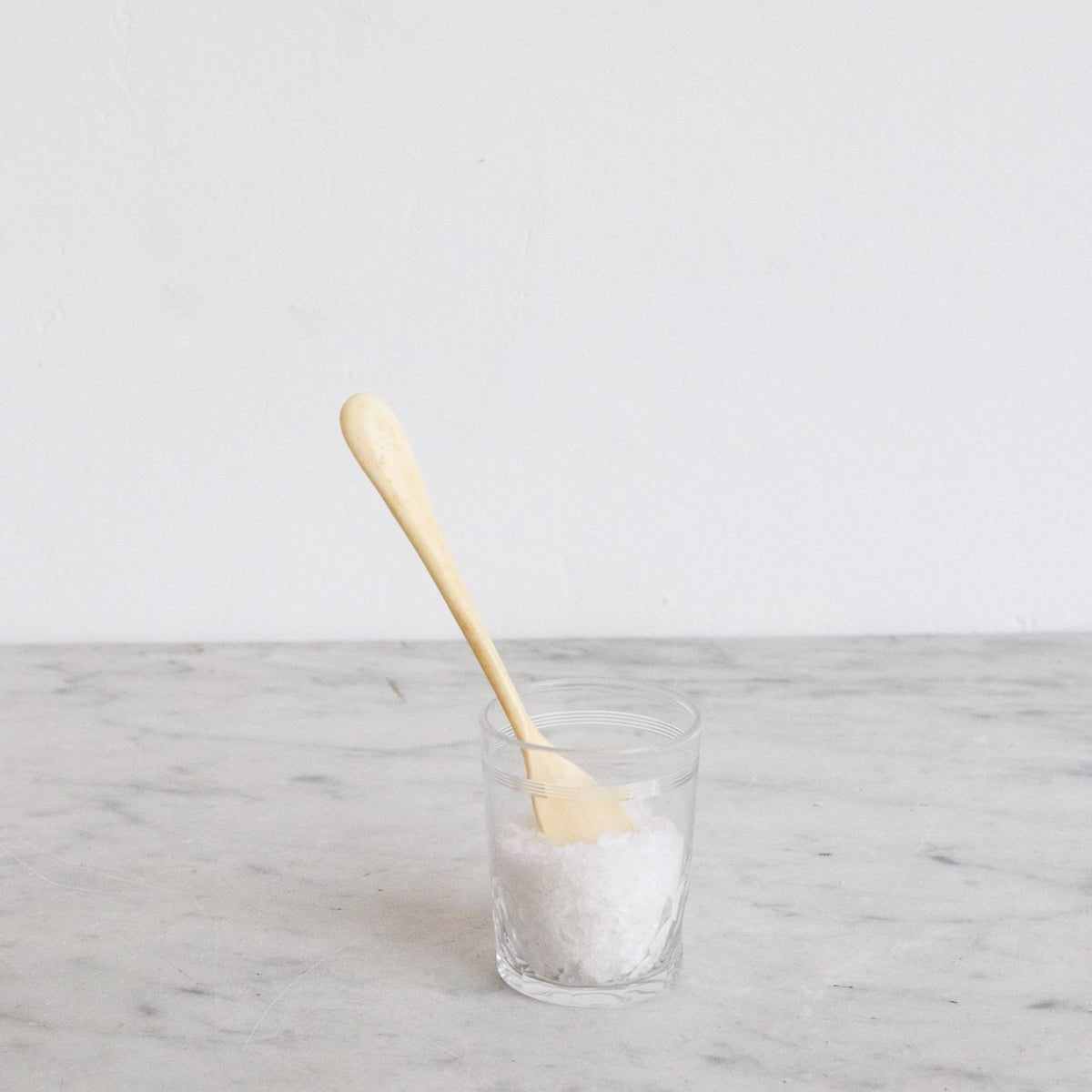 Vintage Baccarat Crystal Glass With Bone Spoon