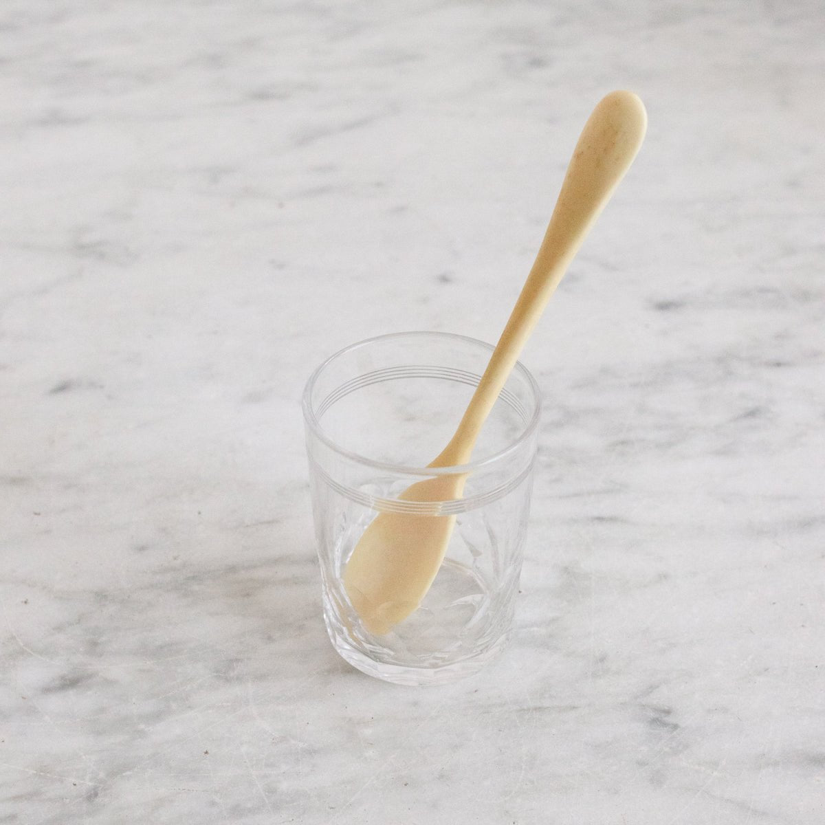 Vintage Baccarat Crystal Glass With Bone Spoon