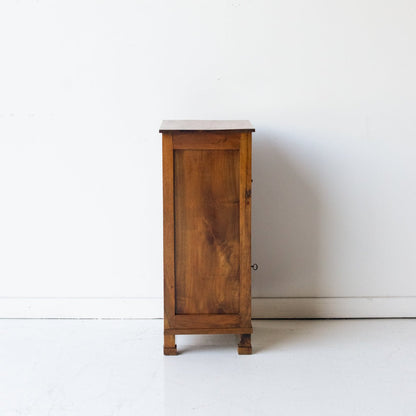 Vintage Bedside Table With Book-Matched Face
