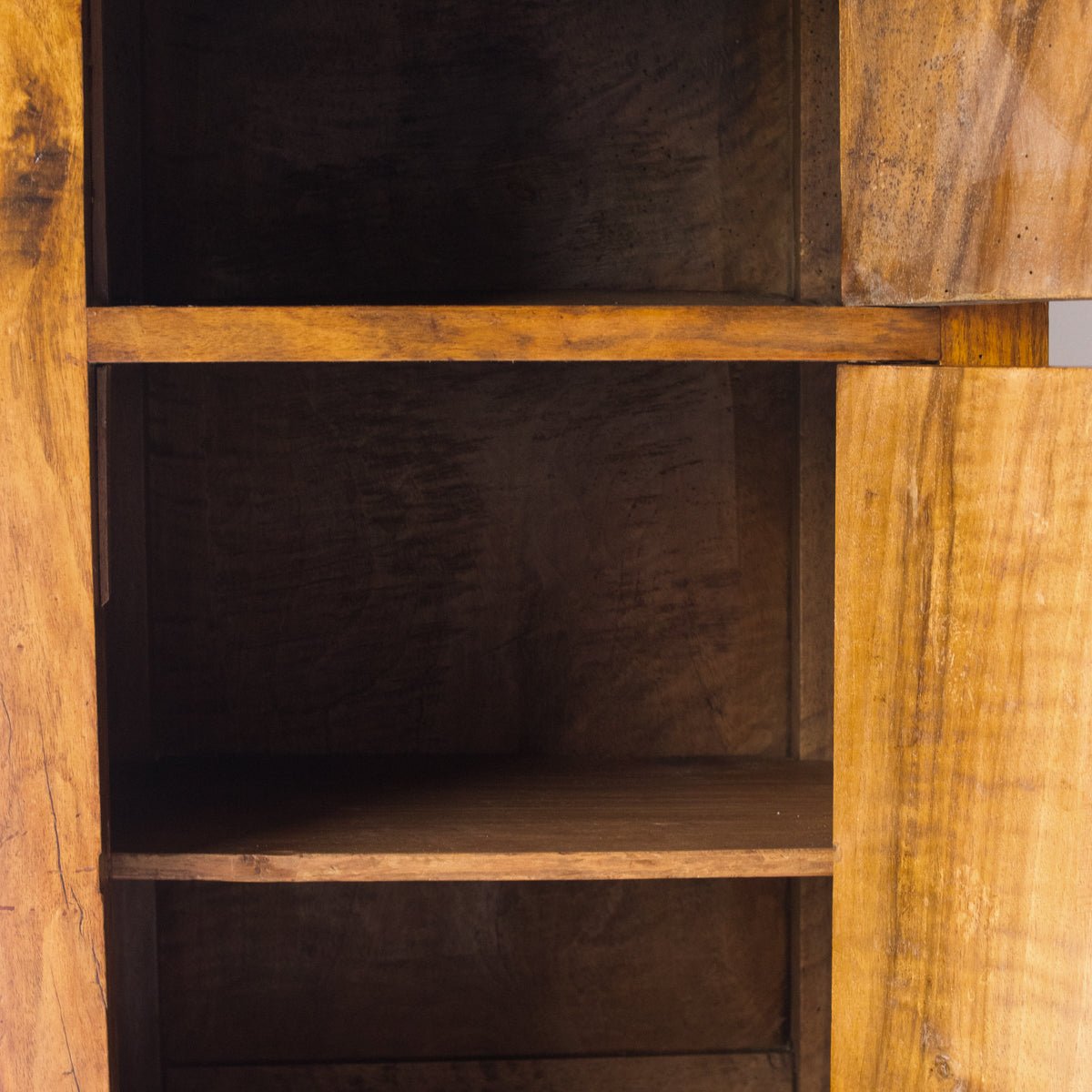 Vintage Bedside Table With Book-Matched Face