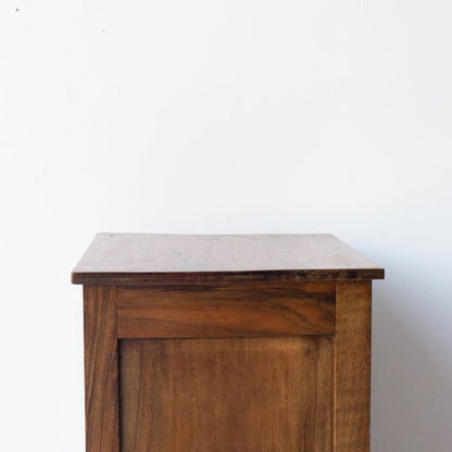 Vintage Bedside Table With Book-Matched Face