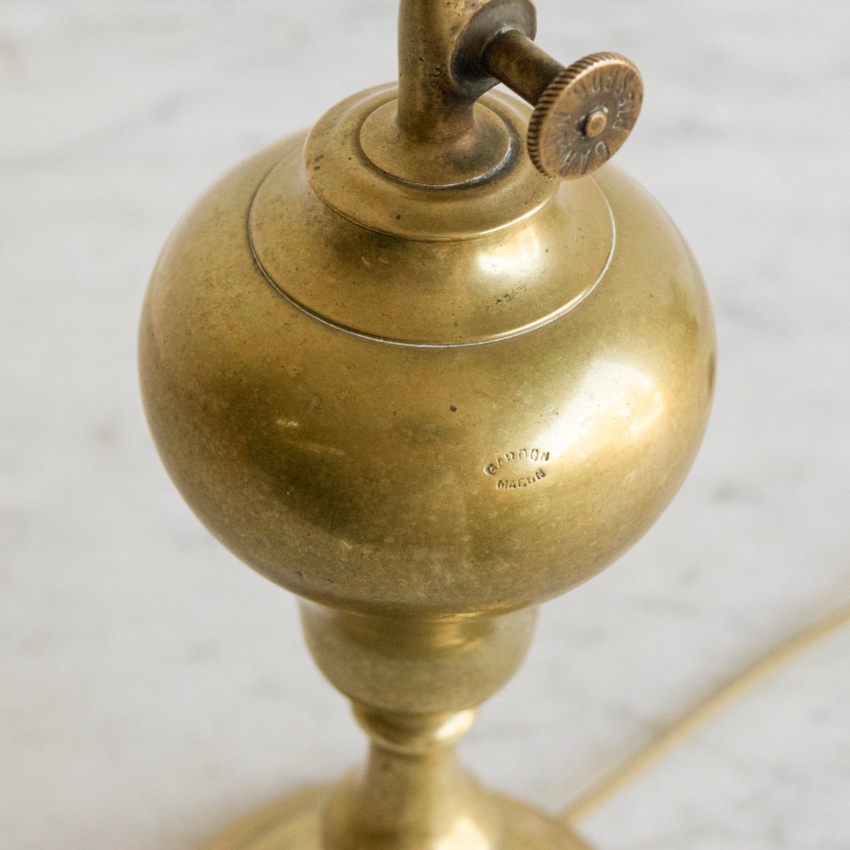 Vintage Burnished Brass Lamp