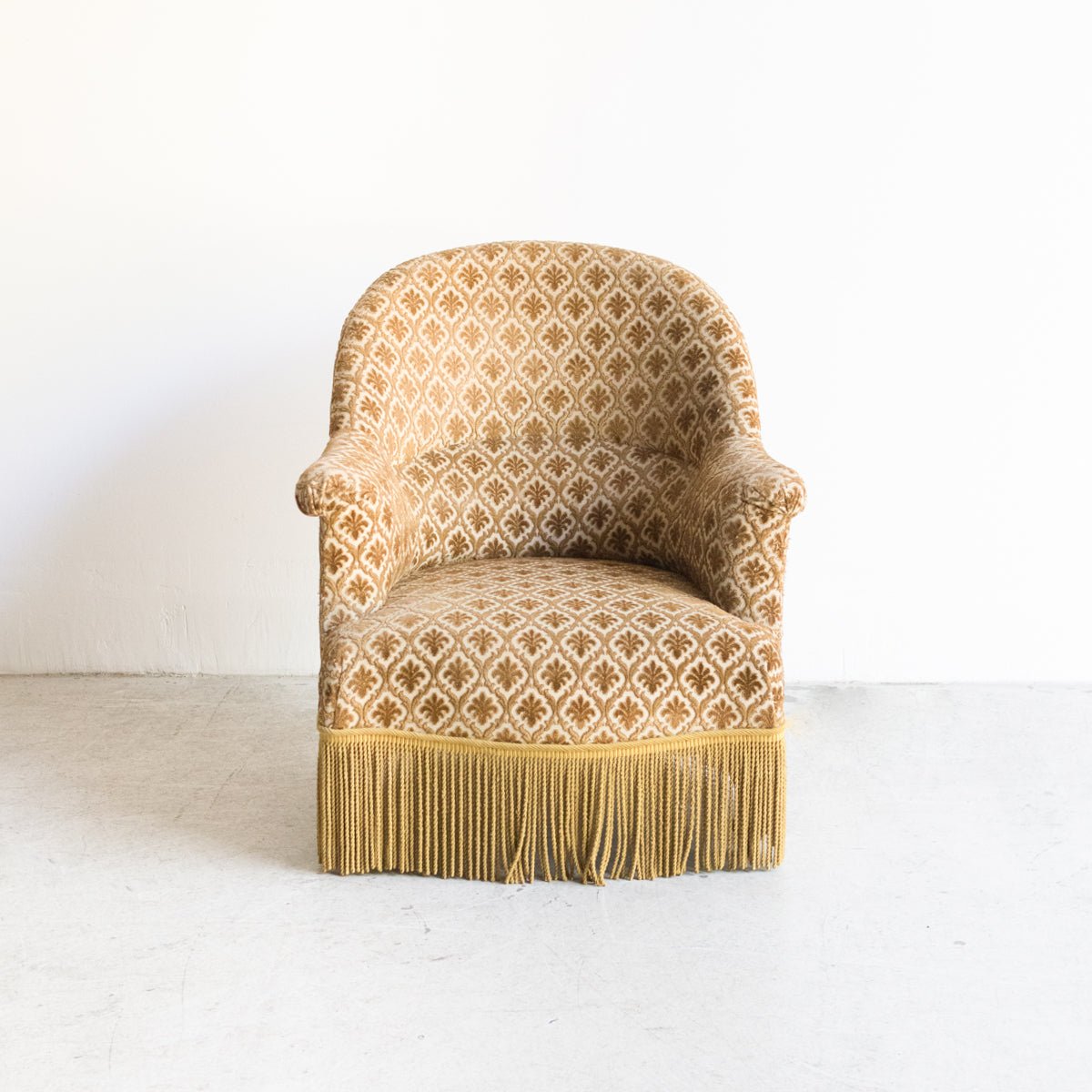Vintage Chenille Crapaud Chair