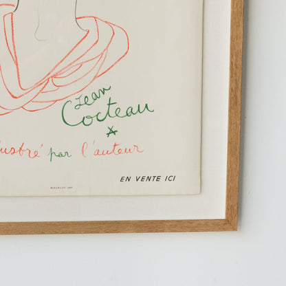 Vintage French Advertising Poster  | Jean Cocteau Theatre Complet