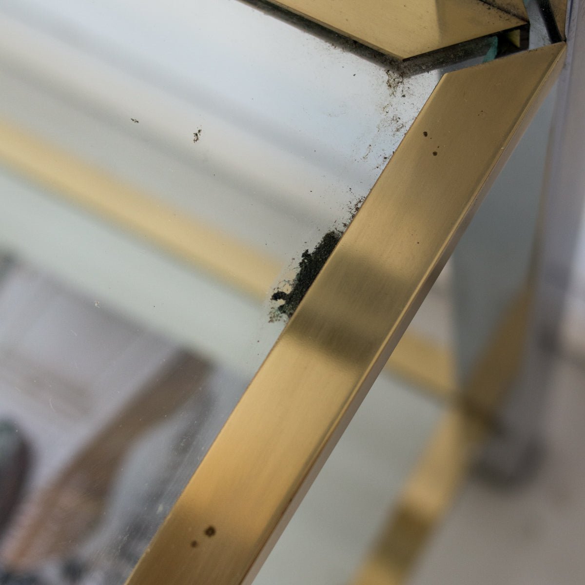 Vintage Nickel & Brass Console