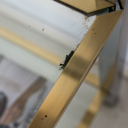 Vintage Nickel & Brass Console