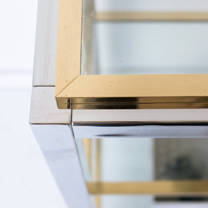 Vintage Nickel & Brass Console