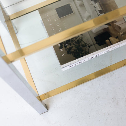 Vintage Nickel & Brass Console