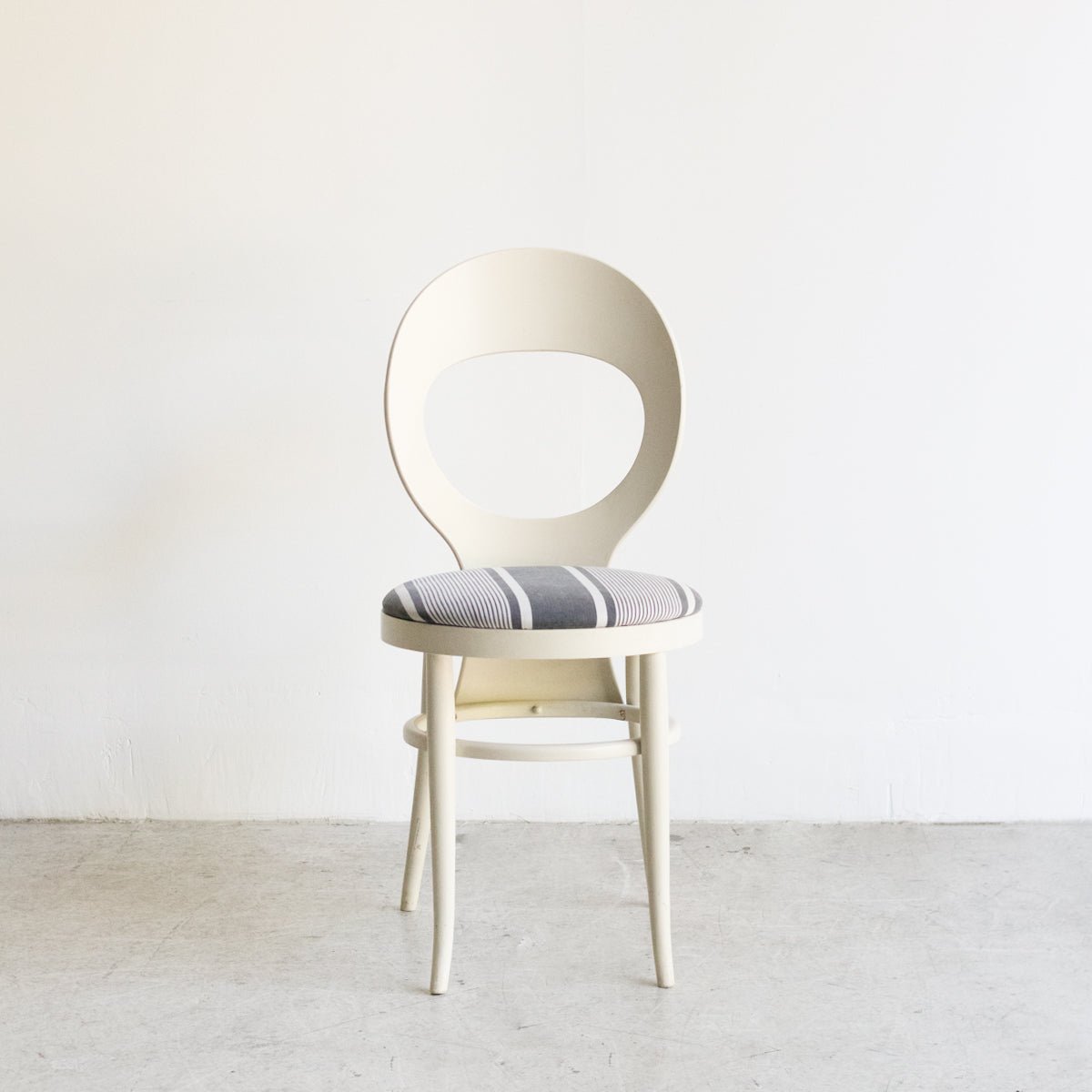 Vintage Seagull Chair with Mattress Ticking Seat