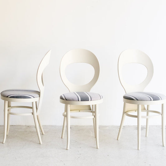 Vintage Seagull Chair with Mattress Ticking Seat