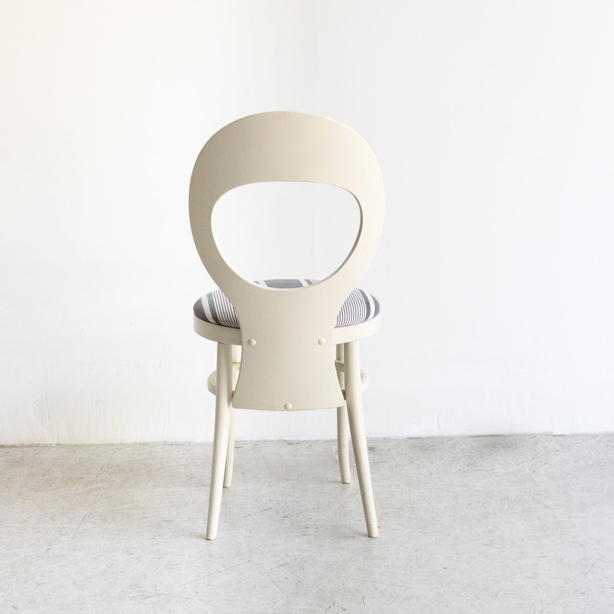 Vintage Seagull Chair with Mattress Ticking Seat