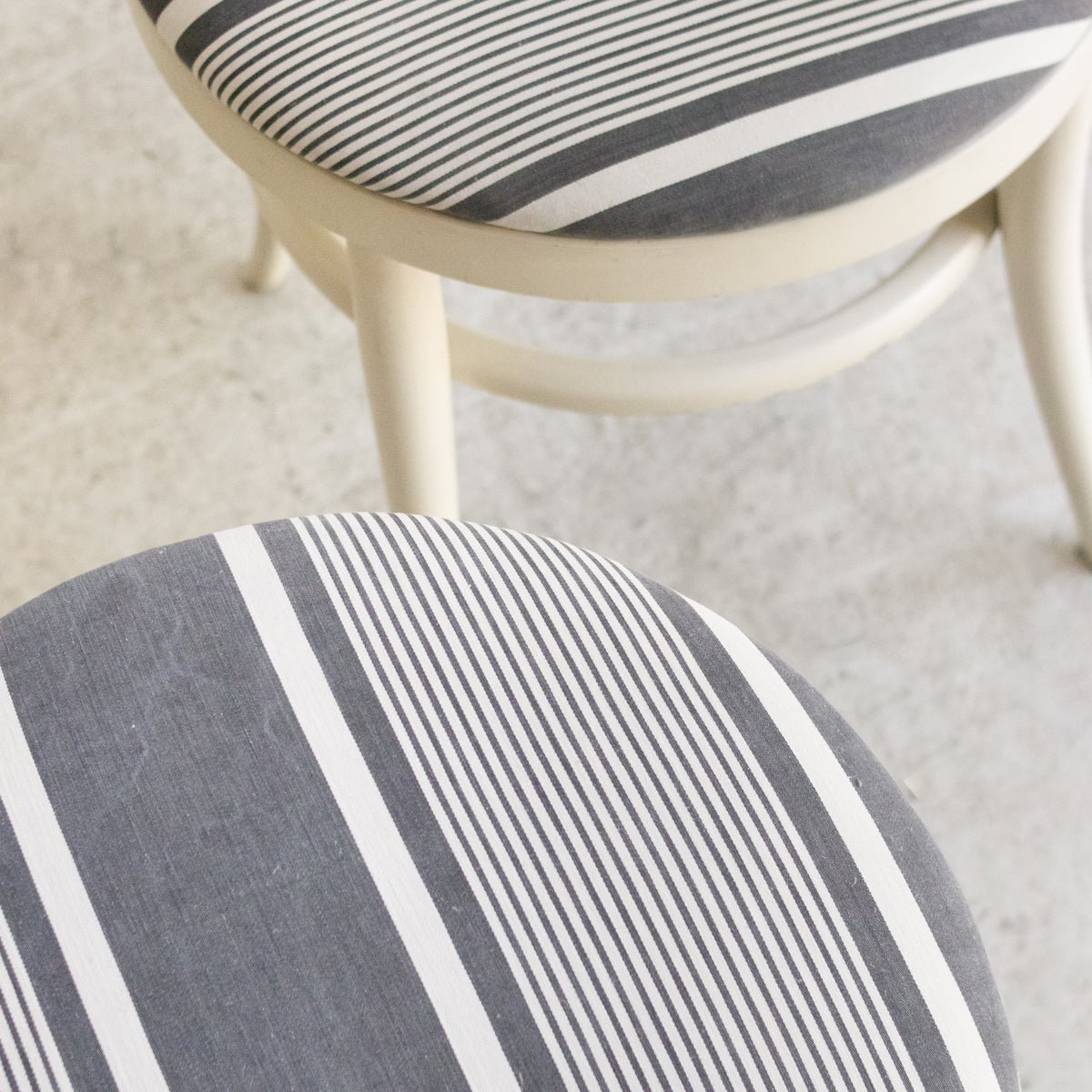 Vintage Seagull Chair with Mattress Ticking Seat