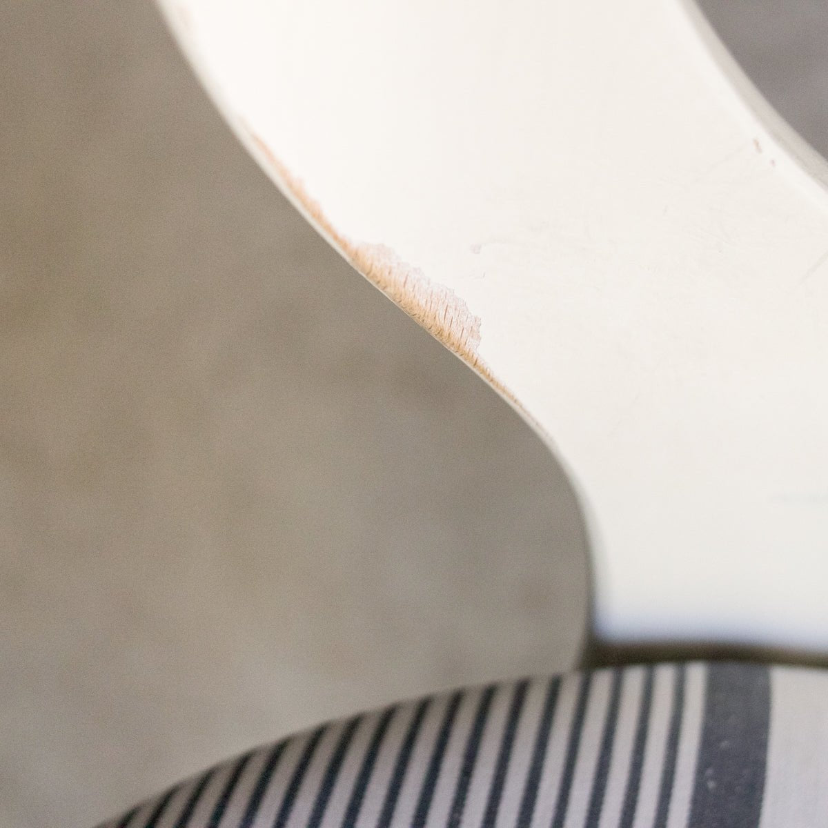 Vintage Seagull Chair with Mattress Ticking Seat