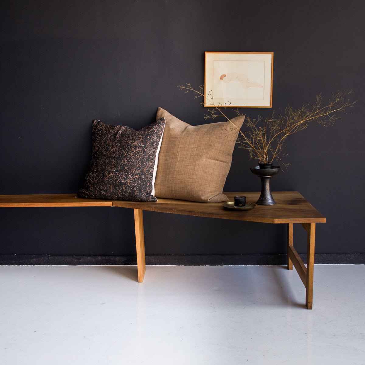 Vintage Walnut Banquette