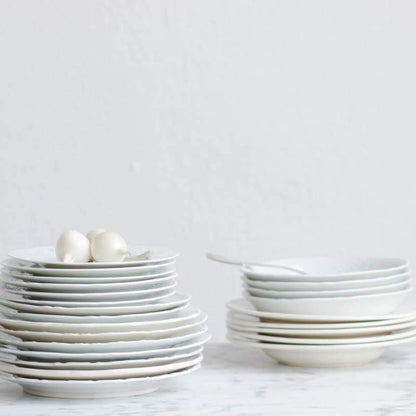 Vintage White China Plates Set of 4