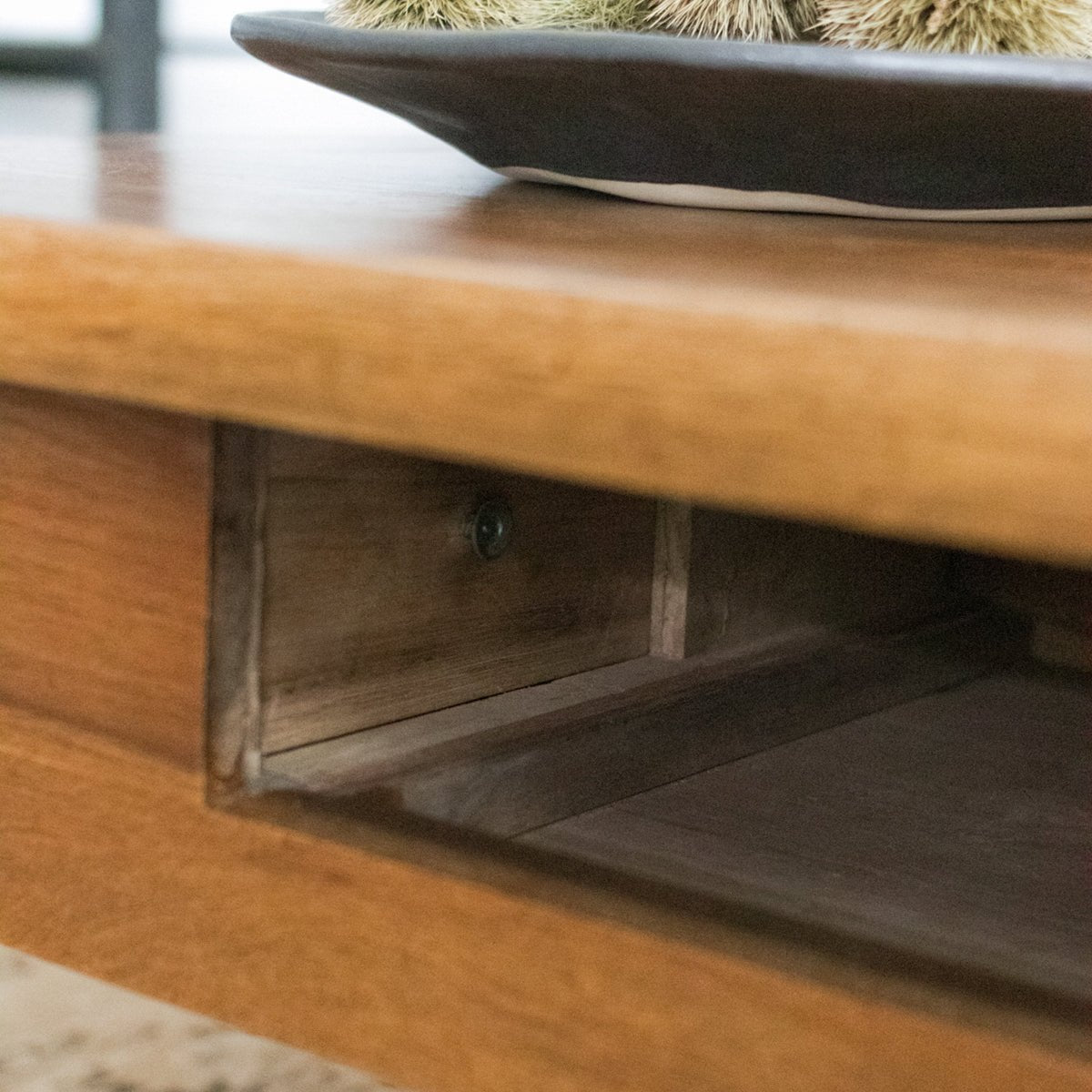 Walnut Coffee Table with Hidden Caches