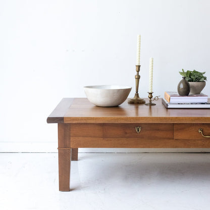 Walnut Coffee Table with Hidden Caches